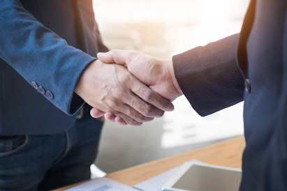 two confident business man shaking hands meeting office success dealing greeting partner concept edited